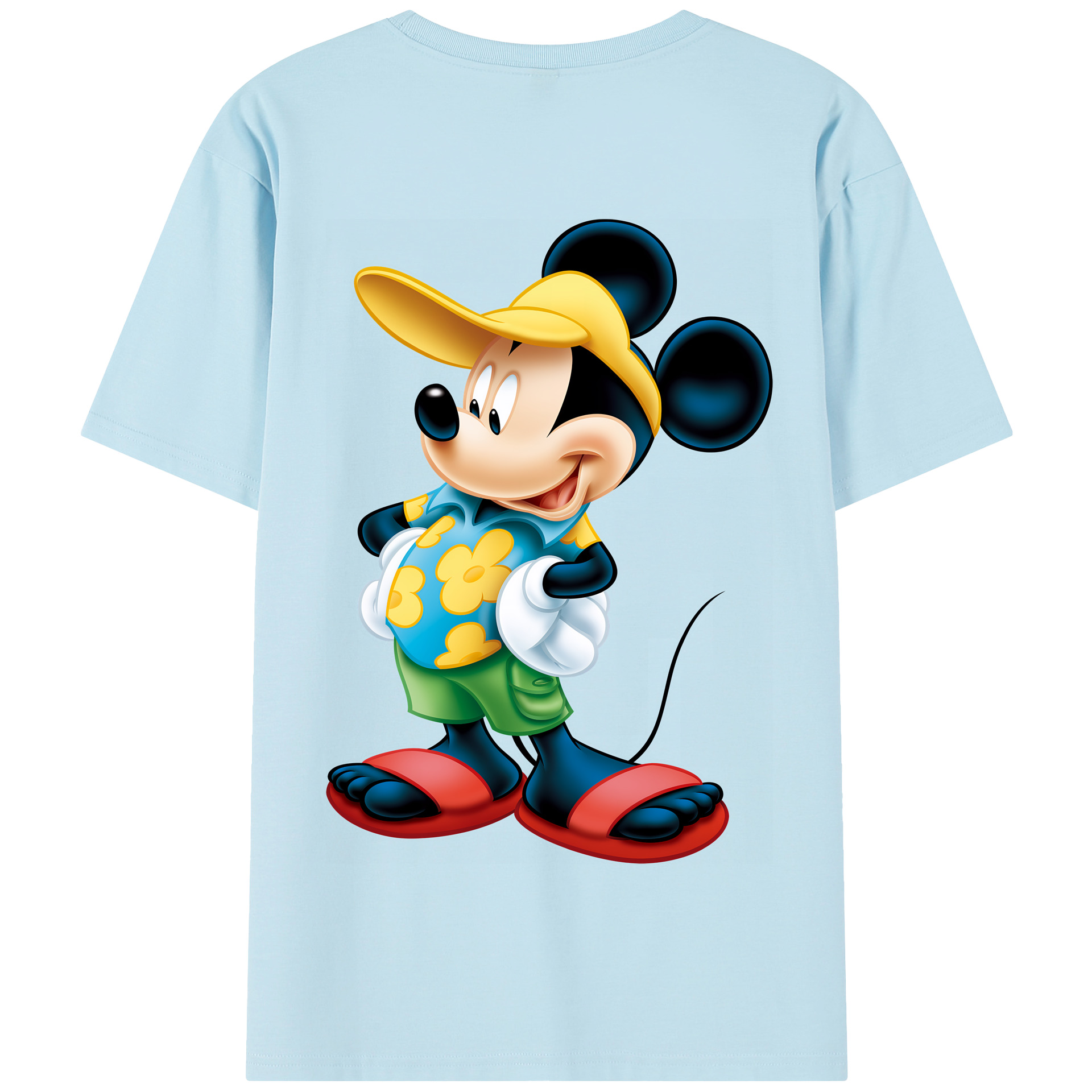 （画像用） ミッキーマウス Mickey Mouse 綿100％半袖Tシャツ（背面プリント）